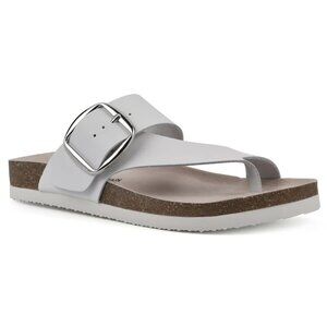 White Mountain Harley Footbed Sandals Women’s Thong Shoes White Size 8 MSRP $50
